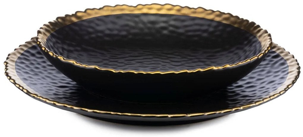 Keramický hlboký tanier Kati, (fi) 21 cm, čierny