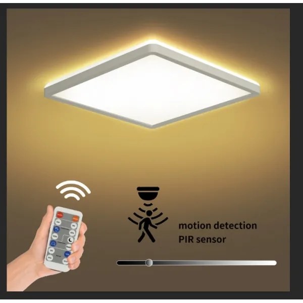 Brilagi-LED stmievateľné svietidlo so senzorom ULTRA SLIM LED/18W/230V 30x30 cm+