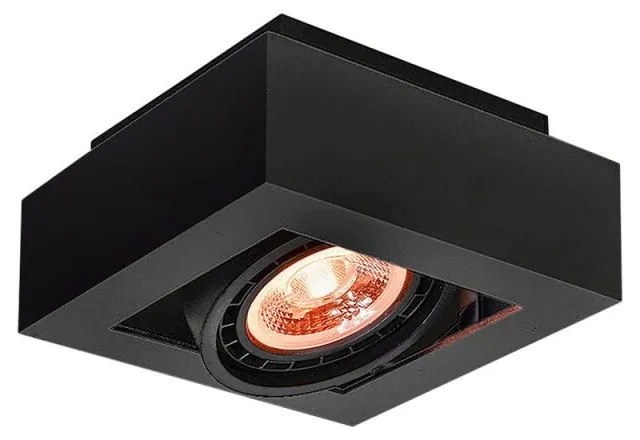 Čierne stropné svietidlo s kovovým tienidlom 18,5x18,5 cm Loid – GTV