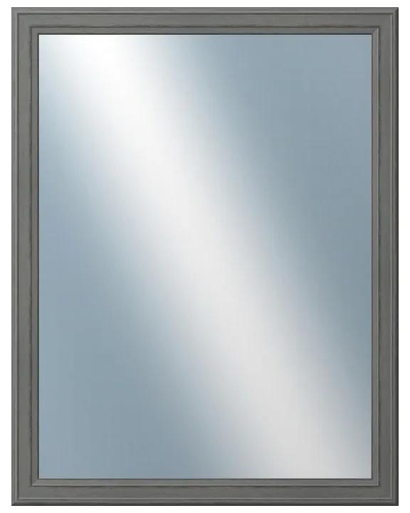 DANTIK - Zrkadlo v rámu, rozmer s rámom 70x90 cm z lišty STEP tmavošedá (3021)
