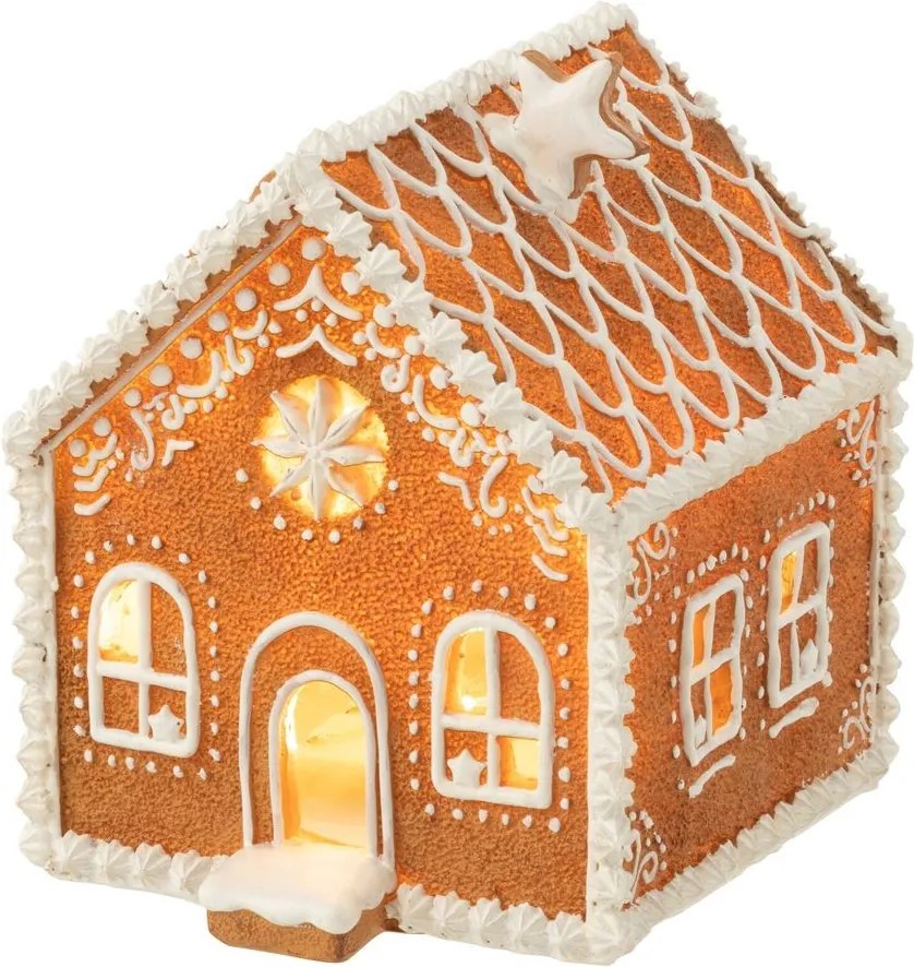 Vianočná perníková chalúpka s Led svetielkami Gingerbread House - 18*15*17cm/ 3*AA