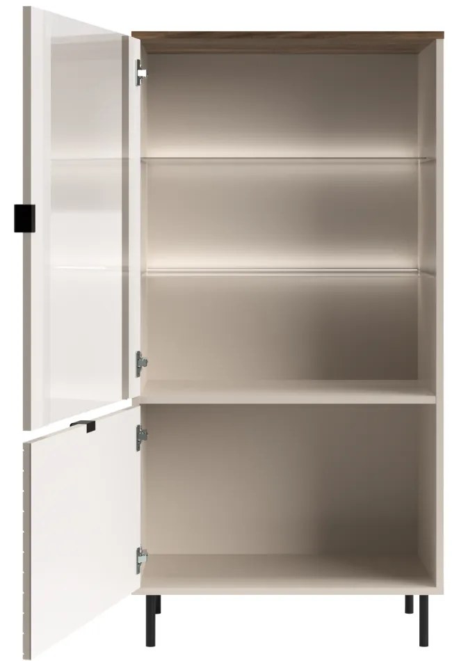 Skriňa EYCO 1D1W, kašmír/dub Castello