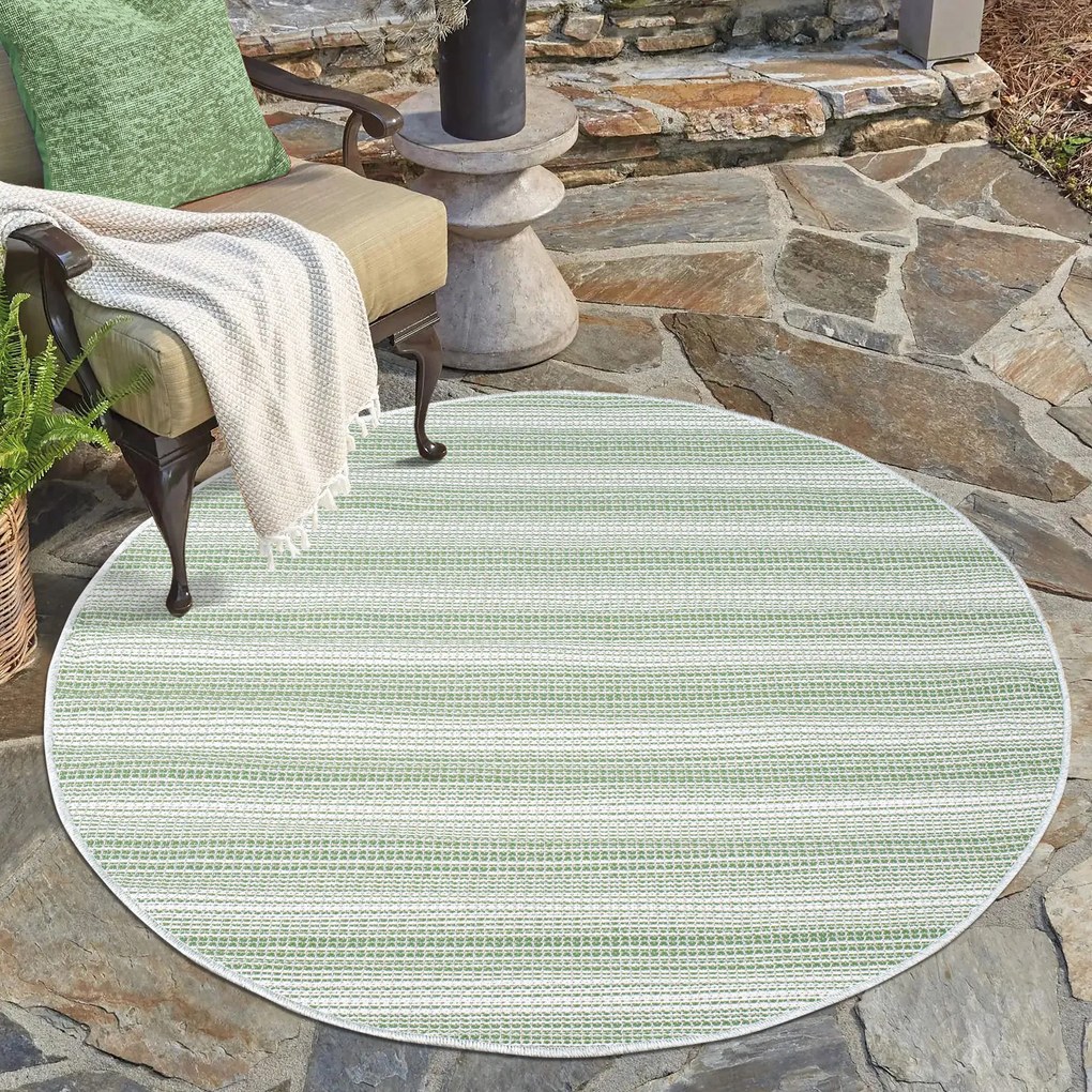 Dekorstudio Šnúrkový okrúhly koberec PALM 3471 - zelený Priemer koberca: 160cm