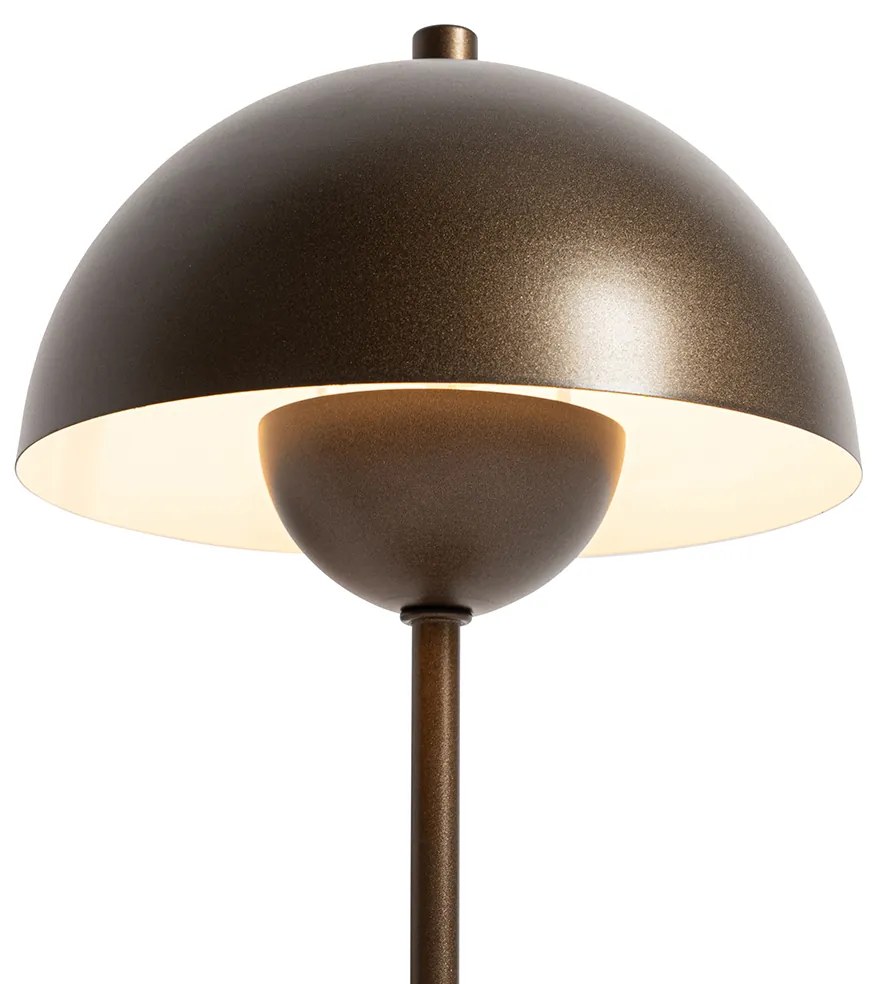 Retro stolná lampa tmavo bronzová - Magnax Mini