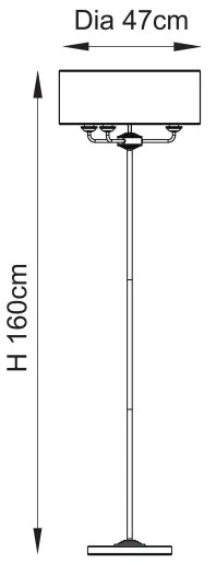 Endon 110724 - Stojacia lampa HIGHCLERE 1xE14/40W/230V béžová/mosadz