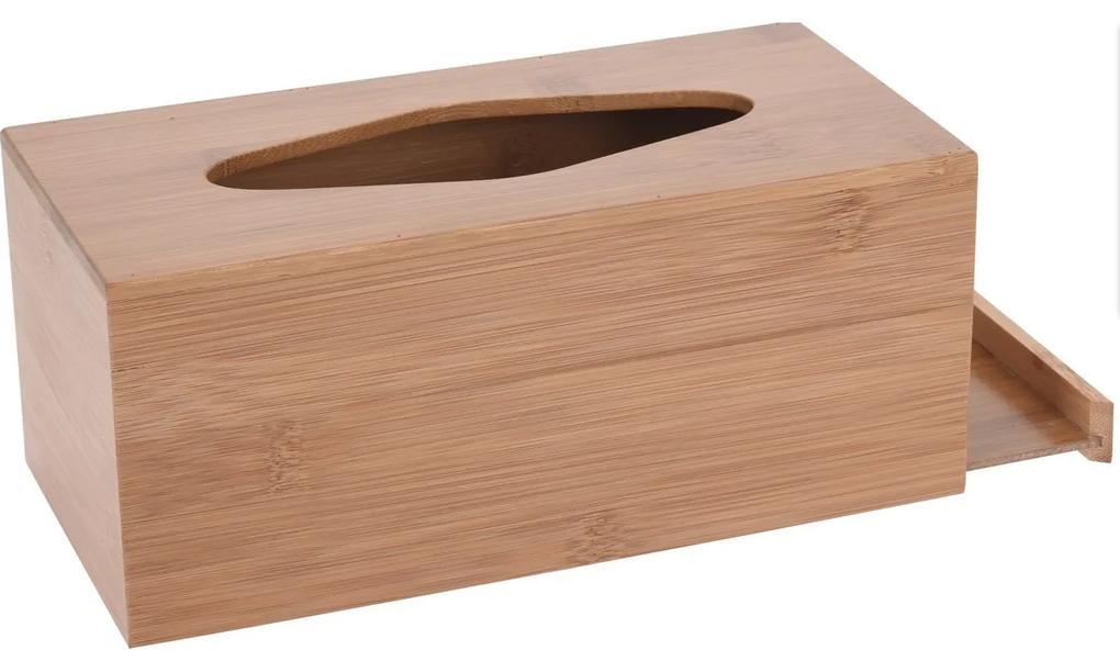 Bambusový box na vreckovky Lina, 24,5 cm