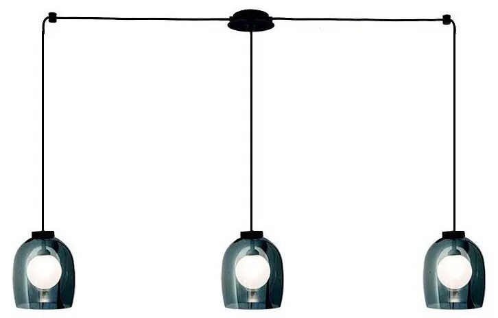 Zambelis 22146 - Luster na lanku 3xG9/5W/230V pavúk čierna