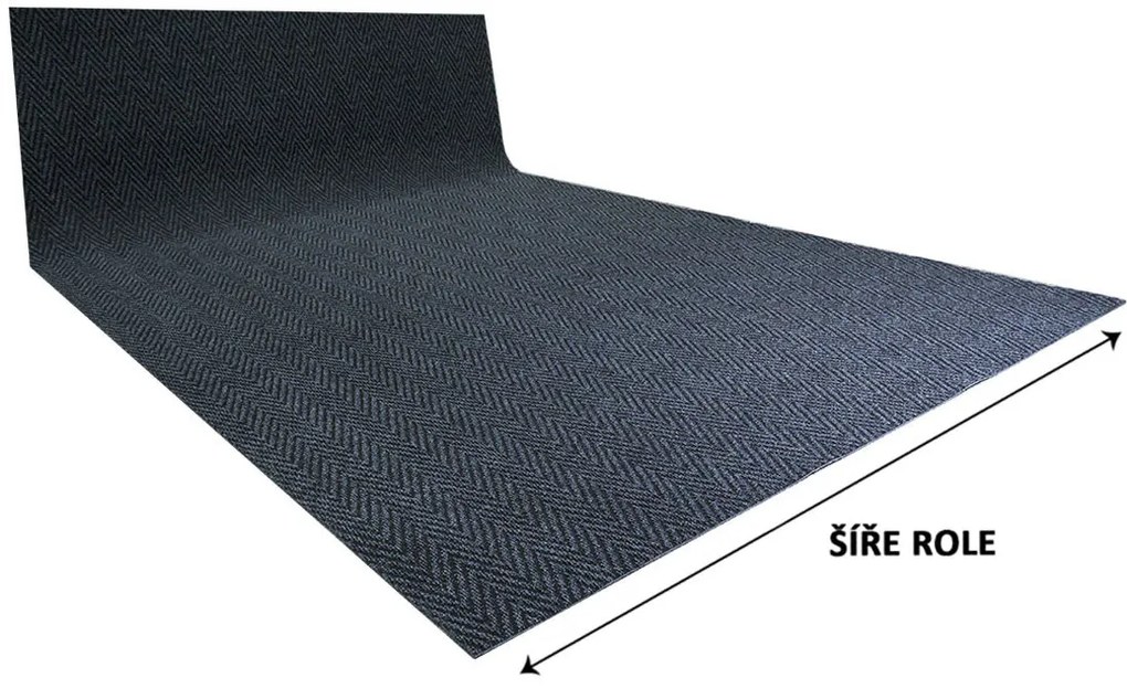 Podlahové krytiny Vebe - rohožky Čistiaca zóna Boomerang 36 modrá - Rozmer na mieru cm
