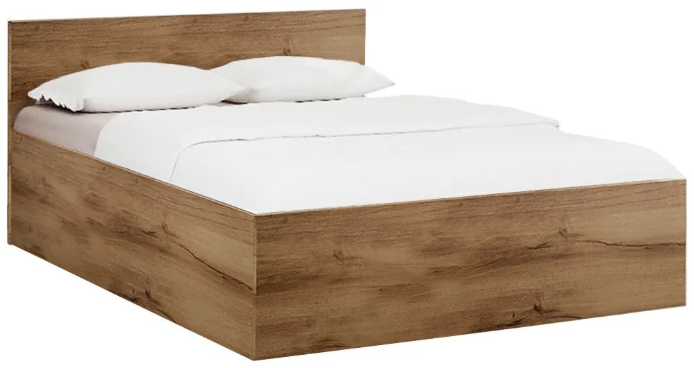 Posteľ SOFIA 180 x 200 cm, dub artisan Rošt: S latkovým roštom, Matrac: Matrac DELUXE 10 cm