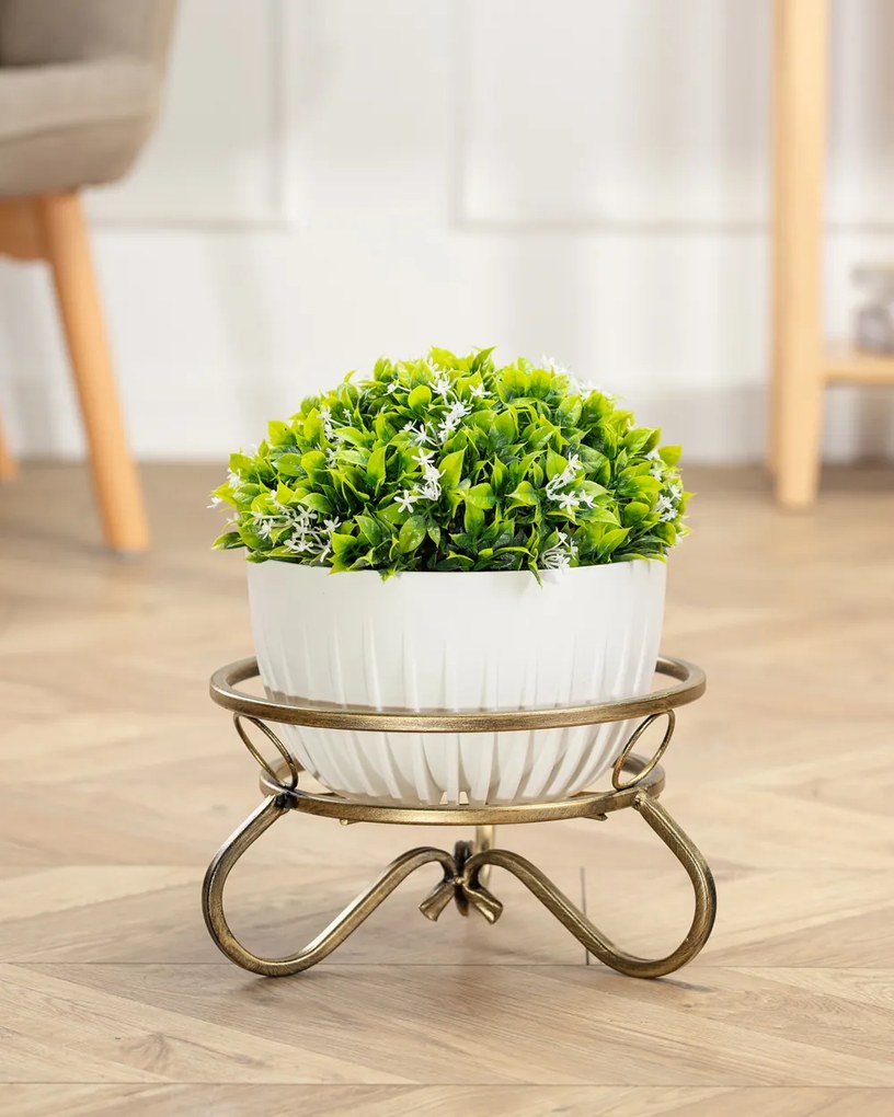 STOJAN NA KVETINÁČ RONNIE 16X28 CM ZLATÁ