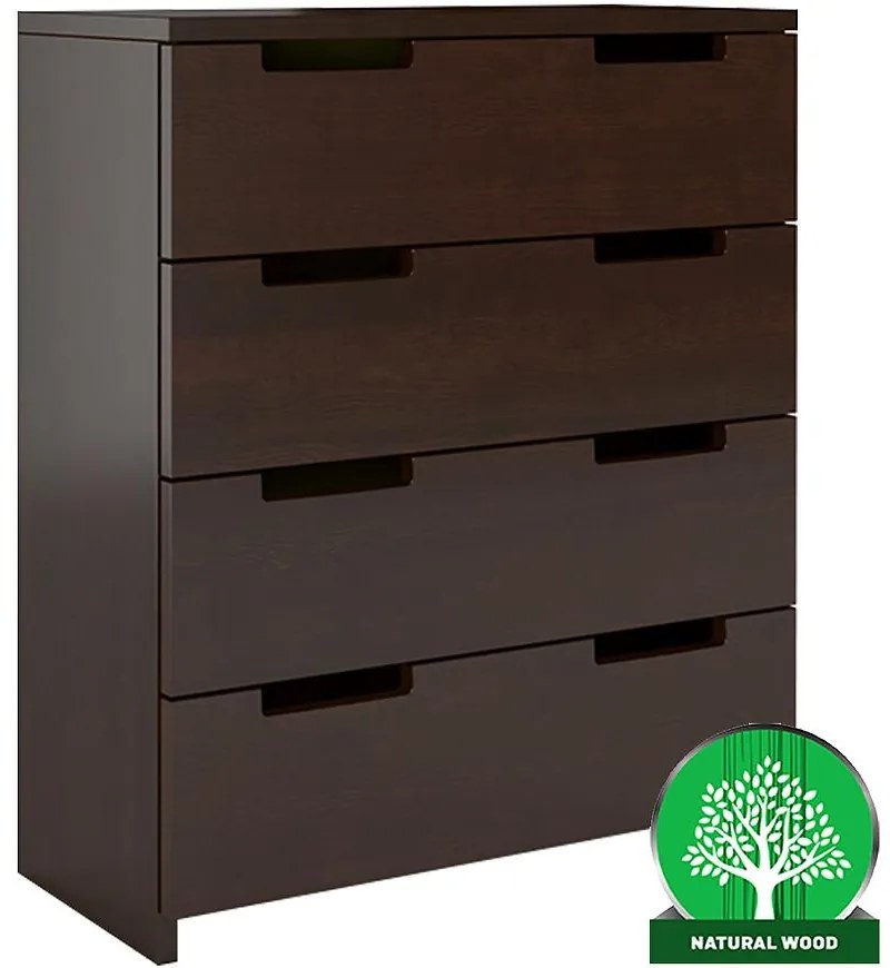 Komoda drevená borovica 4s Skandica Spectrum Palisande