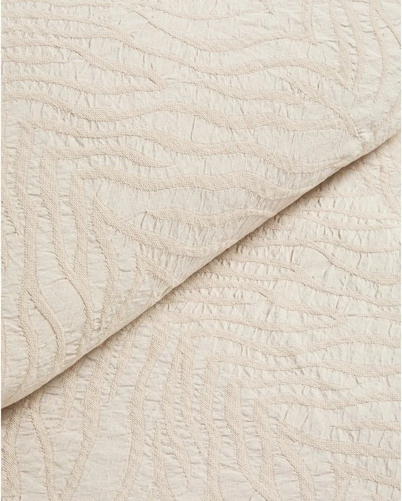 Slonovinový žakárový pléd 240x260 cm Zenti – Kave Home