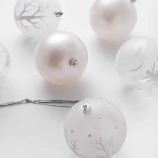 Vianočné guľky ETHAN s vianočnými vzormi 714603 (6ks)