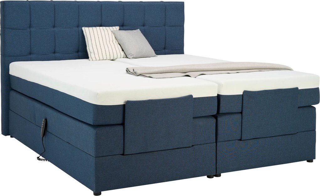 XXXLutz BOXSPRINGOVÁ POSTEĽ, 180/200 cm, modrá Moderano - Postele - 001933001301