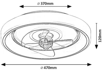 Rabalux 71009 - LED Stmievateľný stropný ventilátor HORACIO LED/67W/230V + DO