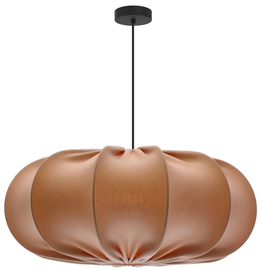 Béžové závesné svietidlo s textilným tienidlom ø 52 cm Cafee – Candellux Lighting