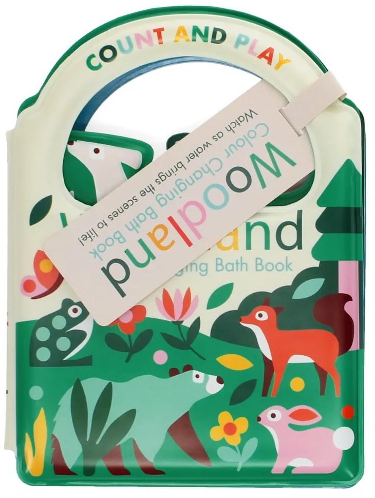 Interaktívna hračka Colour changing bath book Woodland – Rex London