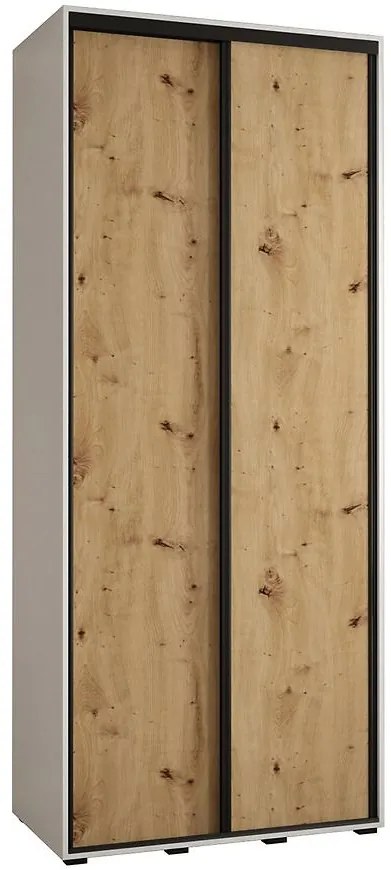 Skriňa 45 Canaris 1 100 biela/artisan/čierna