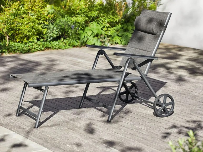 Livarno home Hliníkové ležadlo Toronto, antracitová (100341993)