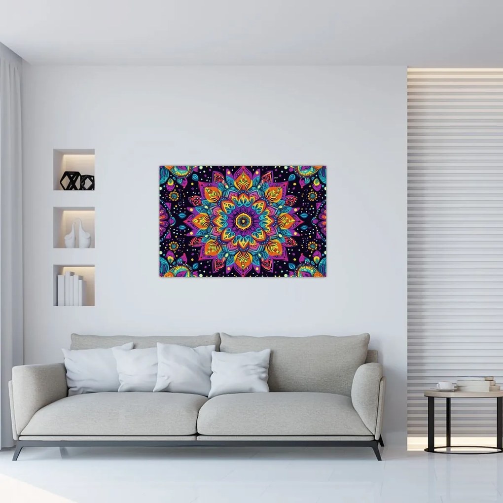 Obraz - Kaleidoskopická mandala (90x60 cm)
