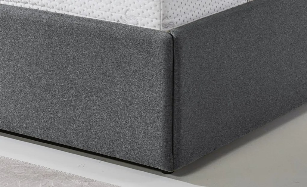 Posteľ Domango 180x200 cm, stredne šedá látka