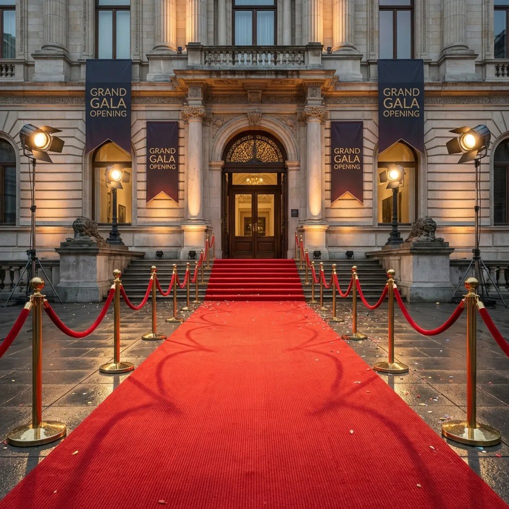 Betap, SUPER CENA: Červený festivalový metrážny koberec Budget, na mieru, šíře 4m, červená, resine, chodba / predsieň