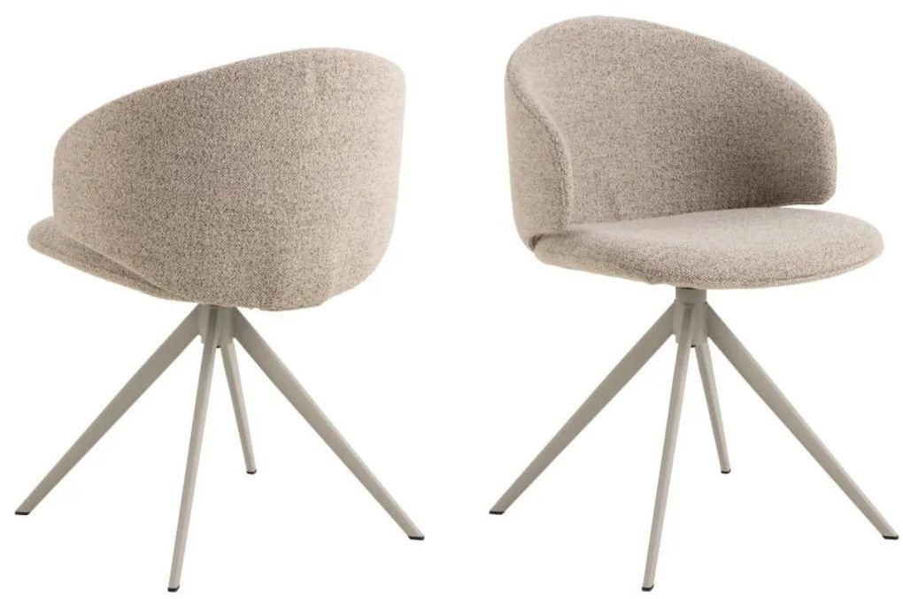 Jedálenská otočná stolička Ella, béžová (09559)