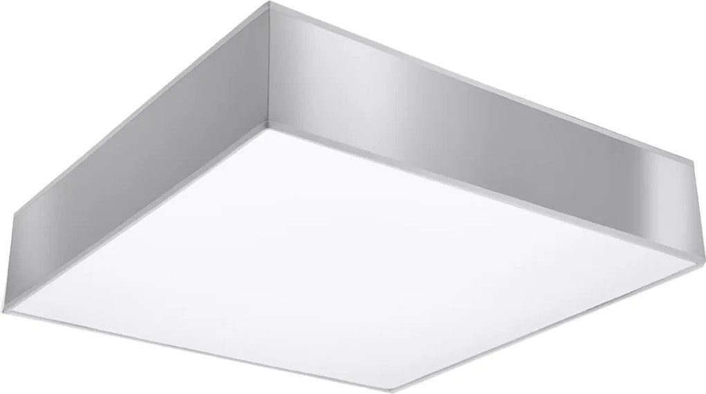 Stropné svietidlo Horus, 1x sivé plastové tienidlo, (biely plast), (55 cm)