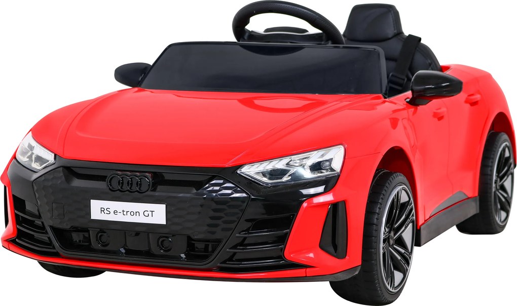 Ramiz Elektrické autíčko Audi RS E-Tron GT pre deti červené + diaľkové ovládanie + pohon 4x4 + rádio MP3 + LED + EVA