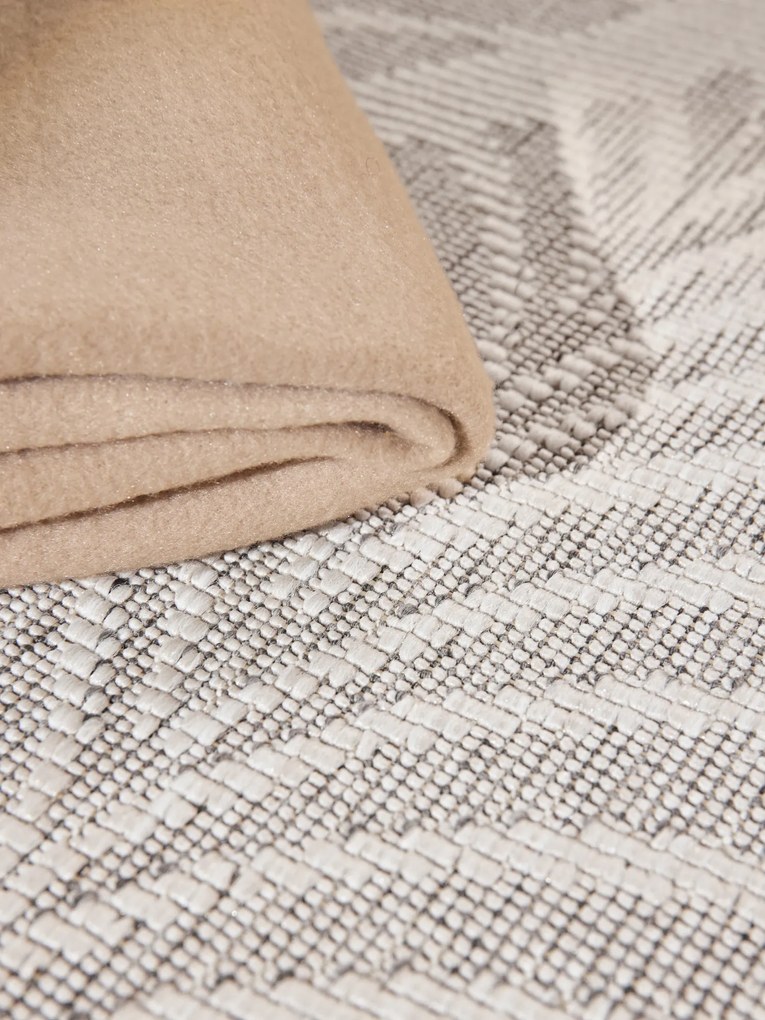 NORTHRUGS, Kusový koberec Duet Liora 106246 White/Gray - na von aj na doma, 160x230, šedá, chodba / predsieň