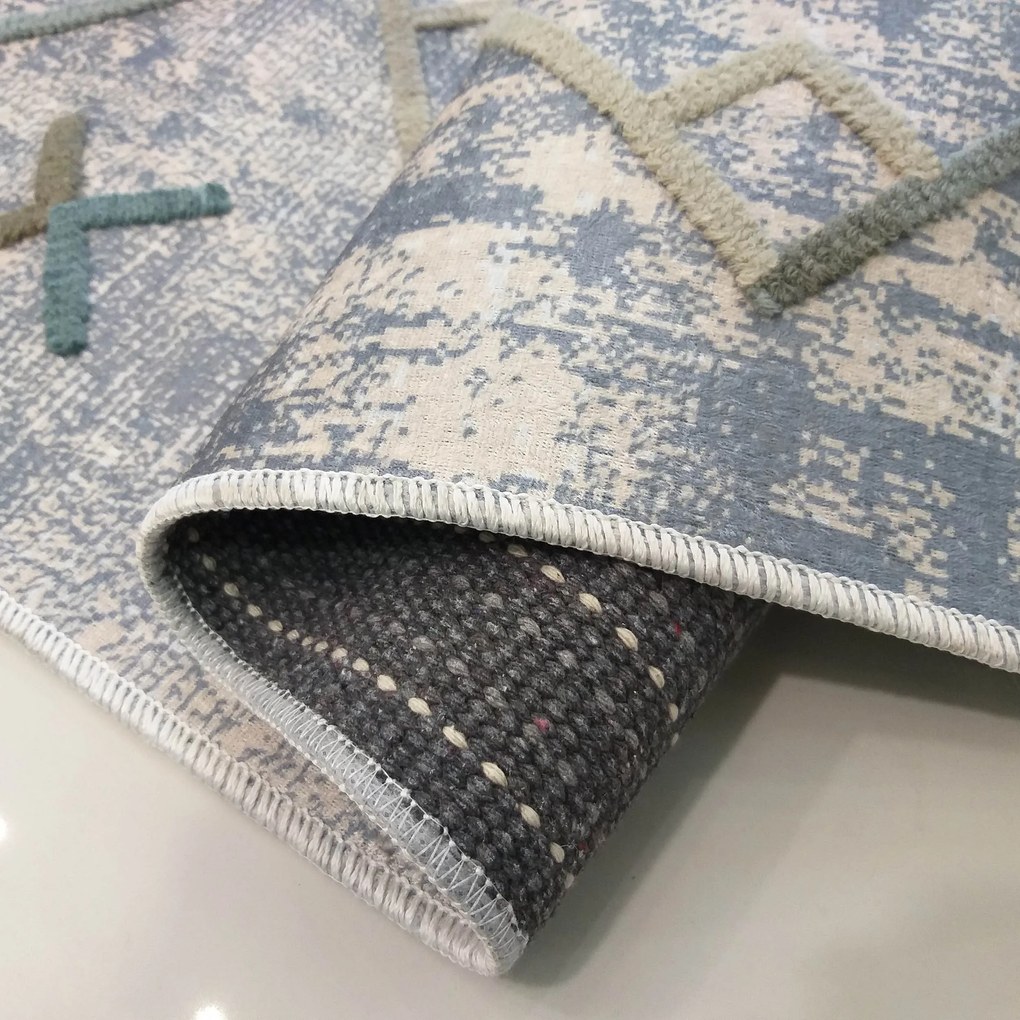 DY Sivý protišmykový koberec Hypnotic 02 Rozmer: 160x230 cm