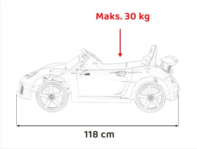 Elektrické autíčko RUF CTR3 čierne
