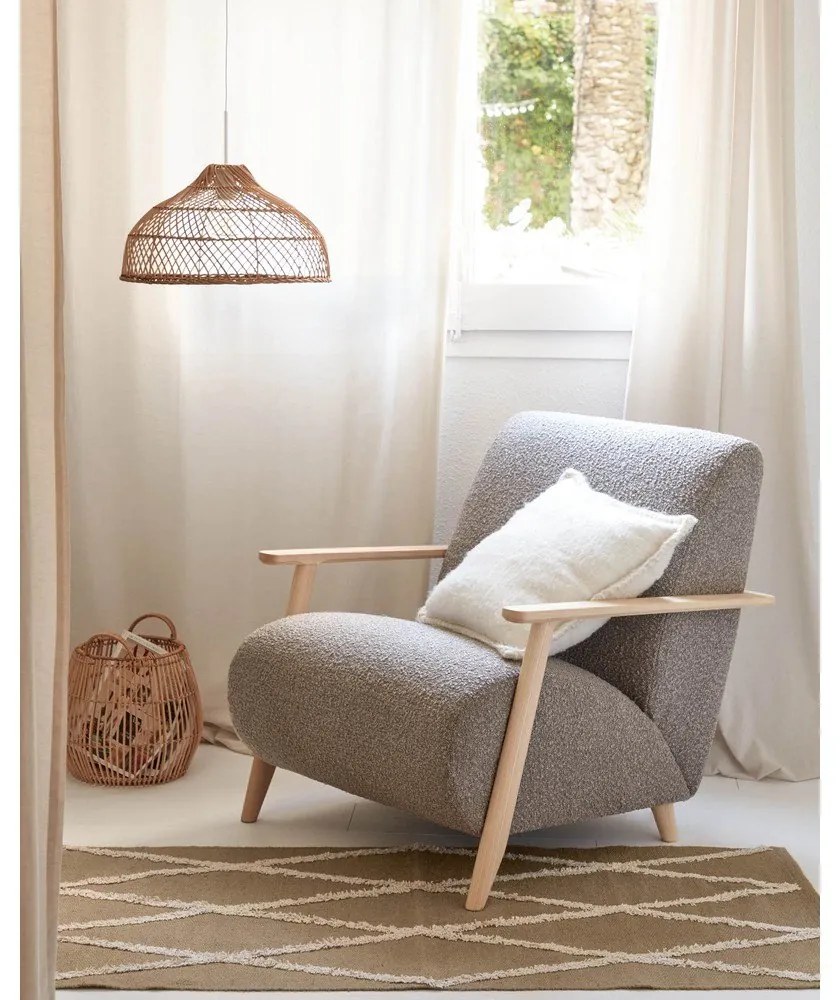 Obliečka na vankúš s prímesou vlny 45x45 cm Augustina – Kave Home