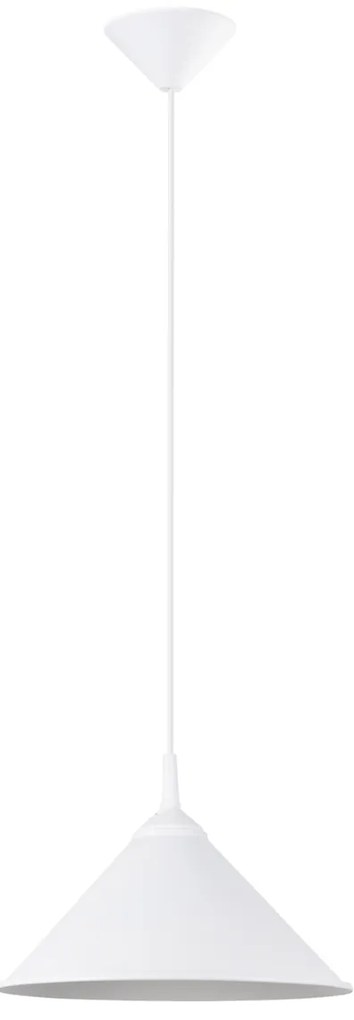 Závesné svietidlo Zuma, 1x biele kovové tienidlo