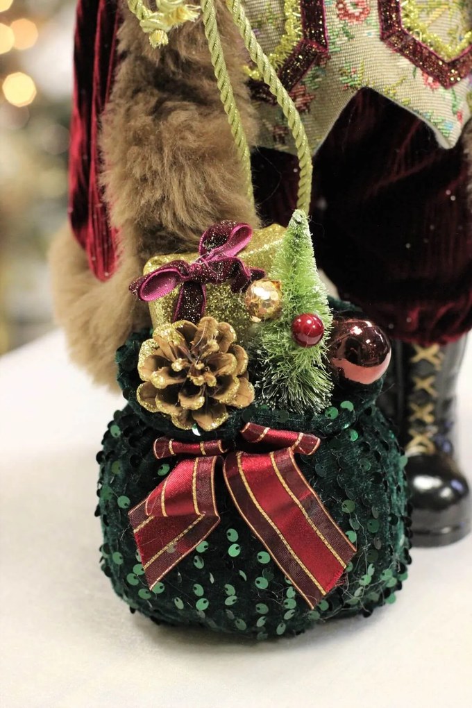 Klasik vianočný Mikuláš dekorácia 45cm