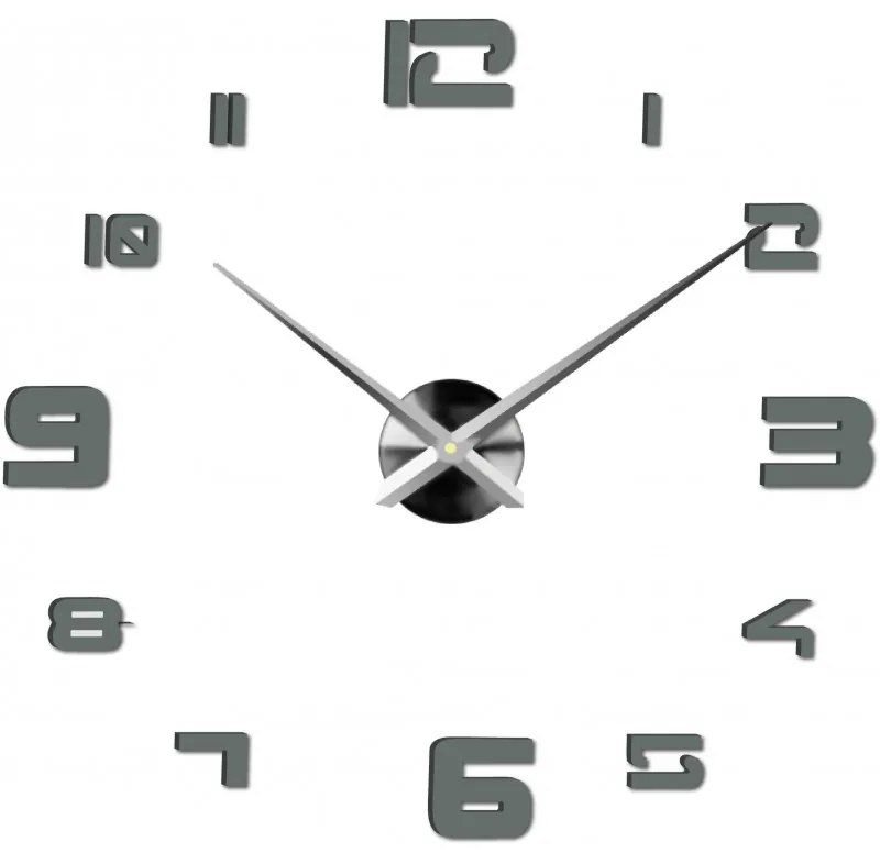 Moderné nalepovacie nástenné hodiny | 3D hodiny 12S021 Wall clock HEU+