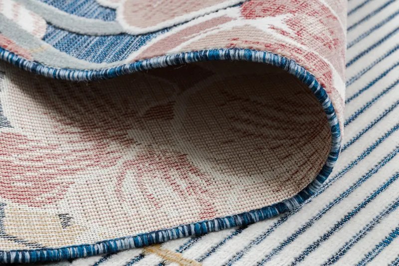 Dywany Łuszczów, Kusový koberec Botanic 65240 Flamingo navy – na von aj na doma, 117x170, modrá, chodba / predsieň