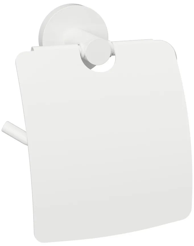 Sapho Sapho, X-ROUND WHITE držiak toaletného papiera s krytom, biela, XR732W