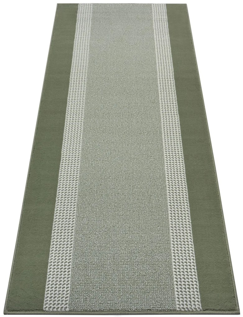 Hanse Home, Koberec behúň Basic 105487 Green, 80x400, zelená, chodba / predsieň