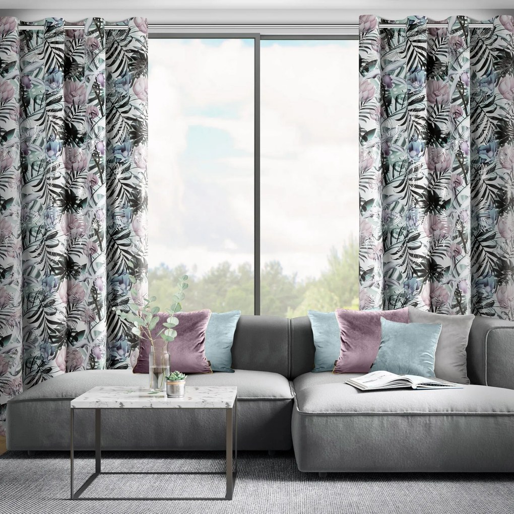 ZATEMŇOVACÍ ZÁVES NA KRÚŽKOCH MALIBU 140X250 CM VZOROVANÁ