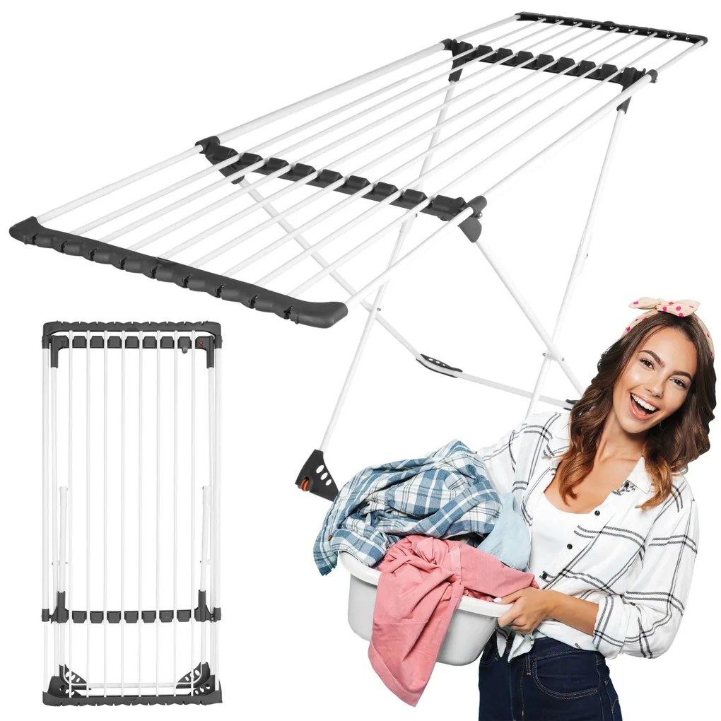 Sušiak na bielizeň Mojave grafit/biely