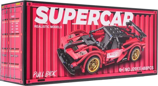 Stavebnica auta SUPERCAR No.J2013 červená - 482 dielikov