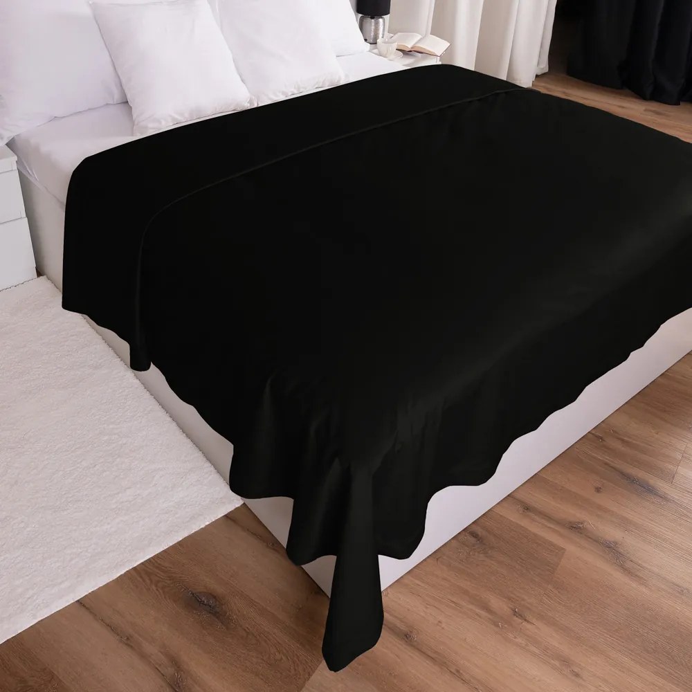 Biante Zamatový prehoz na posteľ Velvet Prémium SVP-041 Čierny 140x220 cm