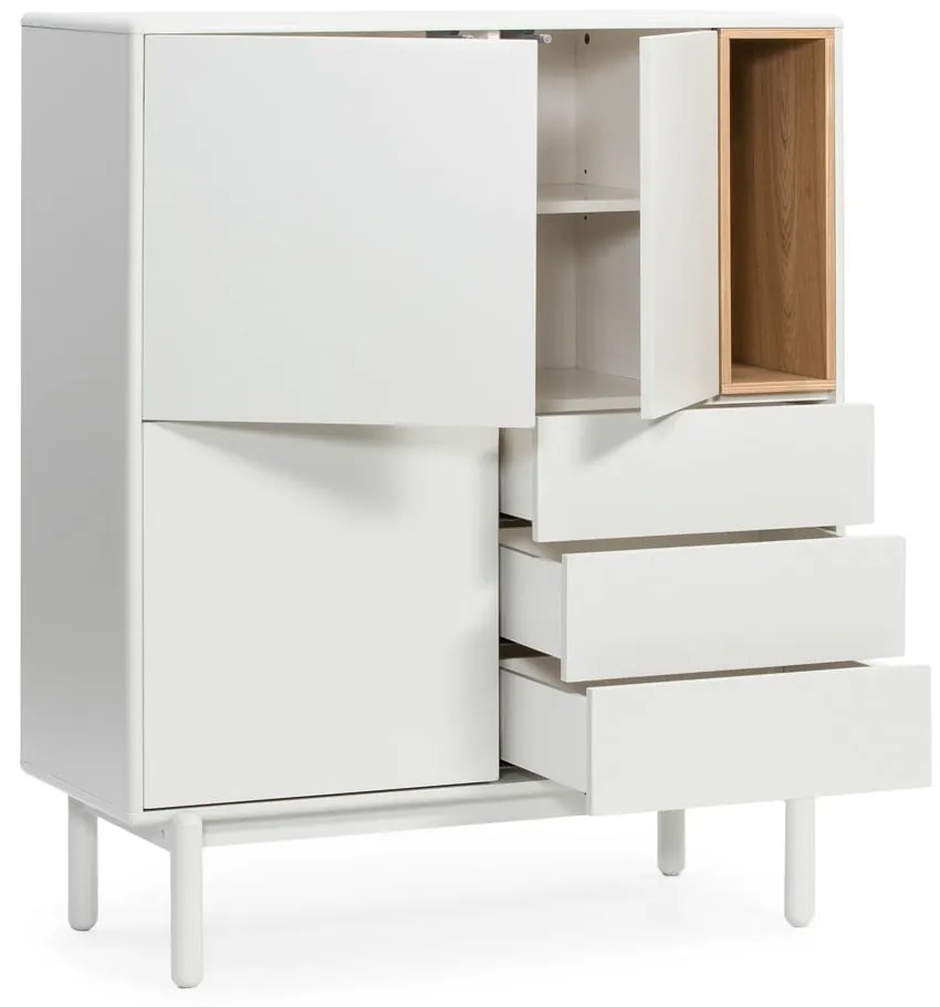 Krémovobiela komoda 100x120x40 cm Corvo – Teulat