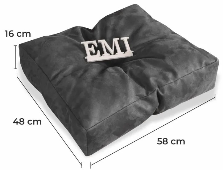 Vankúš na záhradné sedenie sivý EMI