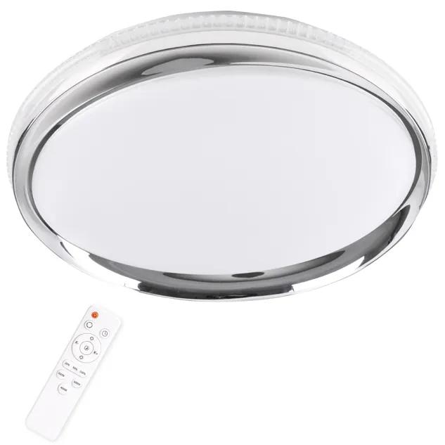 PLX LED stropné kúpeľňové svietidlo NORTFOLK, 72W, teplá-studená biela, 51cm, okrúhle, chrómované