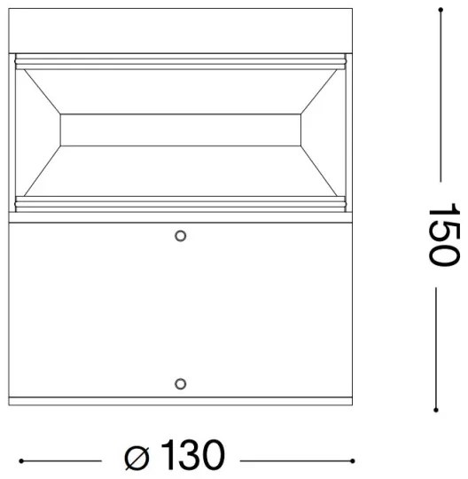 Ideal Lux - LED Vonkajšia lampa BOEING LED/14W/230V 15 cm IP65 čierna