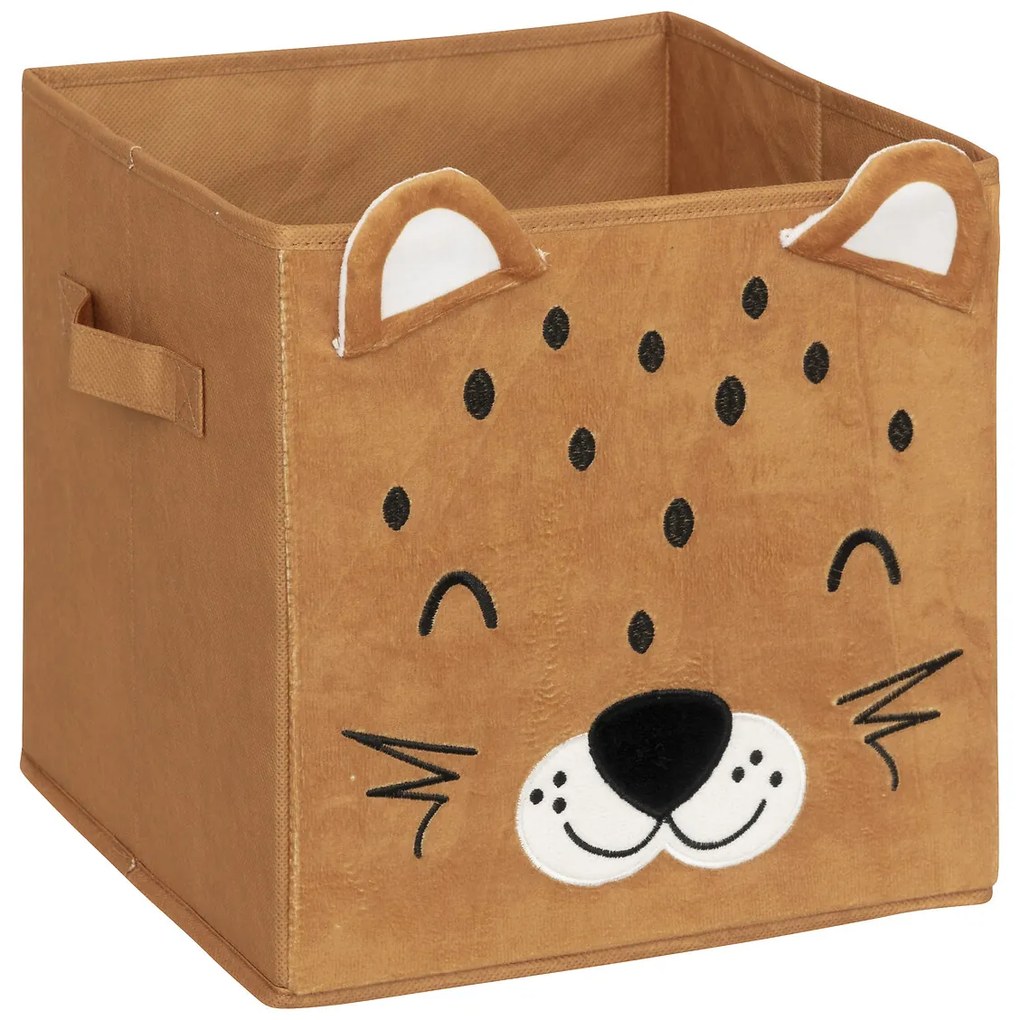 Úložný box Leopard, 29x29x29 cm, hnedá