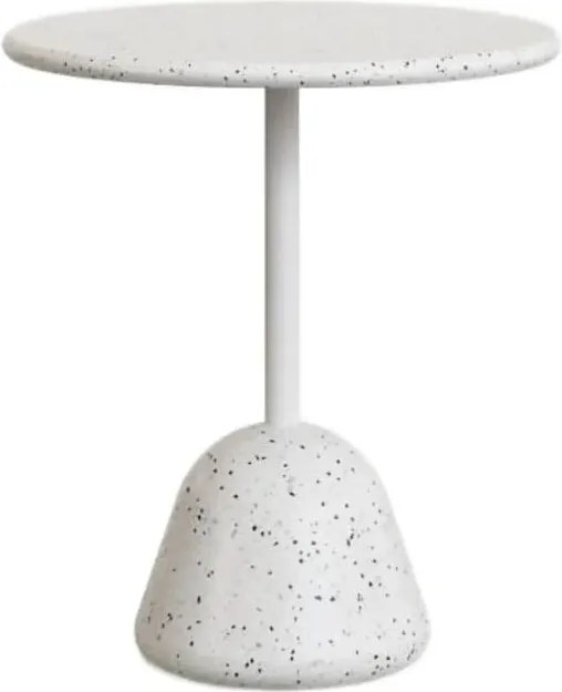 Biely terrazzo okrúhly jedálenský stôl ø 70 cm Saura – Kave Home