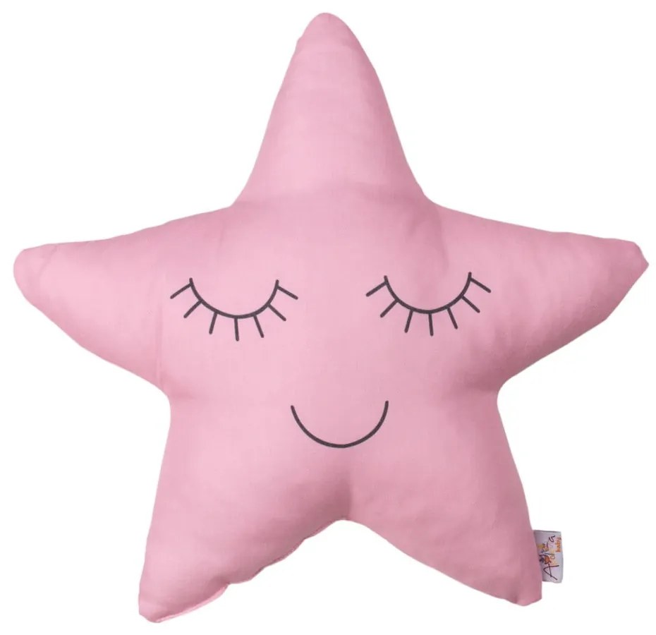 Detský vankúšik s prímesou bavlny v ružovej farbe Mike & Co. NEW YORK Pillow Toy Star, 35 x 35 cm